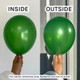 19" Metallic Green Gemar Latex Balloons (25)