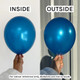 19" Metallic Royal Blue Gemar Latex Balloons (25)