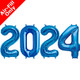 2024 - 16 inch Blue Foil Number Balloon Pack (1)