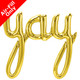 45 inch Yay Gold Script Foil Balloon (1)