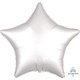 18" White Satin Star Foil Balloon (1) - UNPACKAGED