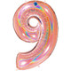 40 inch Holo Glitter Rose Gold Number 9 Foil Balloon (1)