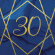 30th Birthday Navy & Gold Foil Stamped Paper Napkins (16)