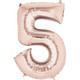 34 inch Anagram Rose Gold Number 5 Foil Balloon (1)