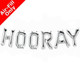 HOORAY - 16 inch Silver Foil Letter Balloon Kit (1)