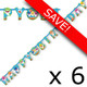 Pack of 6 Baby Shark Birthday Letter Paper Banners - 1.8m