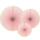 Light Pink Decorative Paper Fans (3)
