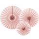 Dusty Rose Decorative Paper Fans (3)