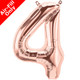 16 inch Rose Gold Number 4 Foil Balloon (1)