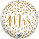 18 inch Mrs Gold Confetti Round Foil Balloon (1)