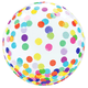 18" Multi-Colour Spotted Clear Vortex Sphere Balloon (1)