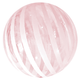 18" Red Striped Clear Vortex Sphere Balloon (1)