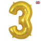 34 inch Oaktree Gold Number 3 Foil Balloon (1)