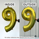34 inch Oaktree Gold Number 4 Foil Balloon (1)
