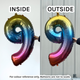 34 inch Rainbow Number 4 Foil Balloon (1)