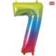 34 inch Rainbow Number 7 Foil Balloon (1)