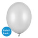 12 inch Metallic Silver Snow Latex Balloons (10)