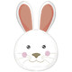 29 inch White Bunny Head Foil Balloon (1)