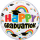 22 inch Graduation Caps & Rainbows Bubble Balloon (1)