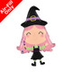 14 inch Lovable Witch Foil Balloon (1) - UNPACKAGED