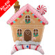 30 inch Gingerbread House Standup Foil Balloon (1)