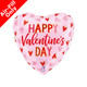 9 inch Valentine's Day Pink Hearts Foil Balloon (1) - UNPACKAGED