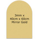 Mirror Gold Acrylic Arched Shape - 60cm x 40cm (1)