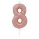 Age Eight Rose Gold Glitter Candle (1)