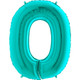 40 inch Tiffany Blue Number 0 Foil Balloon (1)