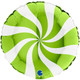 18 inch Lime Green & White Swirly Foil Balloon (1)