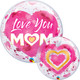 22 inch Love You Mum Pink Heart Bubble Balloon (1)