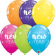 11 inch New Year Sparkle Tropical Assorted Latex Balloons (25)