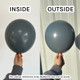 36" Gray Smoke Tuftex Latex Balloons (10)