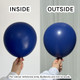 24" Standard Dark Blue Kalisan Latex Balloons (2)