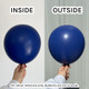 36" Standard Dark Blue Kalisan Latex Balloons (2)