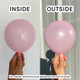 5" Standard Pink Gemar Latex Balloons (50)