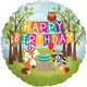 18 inch Birthday Woodland Holographic Foil Balloon (1)