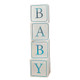 Blue Foil Giant Baby Blocks - 95cm (1)