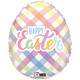 18 inch Easter Egg Pastel Plaid Foil Balloon (1)