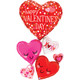 70 inch Special Delivery Valentine Happy Hearts Foil Balloon (1)