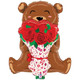 50 inch Rose Bouquet Bear Foil Balloon (1)