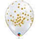 11 inch Confetti Dots Diamond Clear Latex Balloons (25)