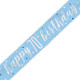 70th Birthday Glitz Blue & Silver Foil Banner - 9ft. (1)