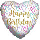 18 inch Birthday Hearts Holographic Foil Balloon (1)