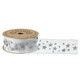 Silver Foil Star Organza Ribbon - 32mm x 10m (1)