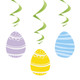 Easter Egg Hanging Swirl Decorations - 66cm (3)