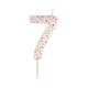 6cm Number 7 Rainbow Dots Candle (1)