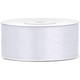 White Satin Ribbon - 25mm x 25m (1)