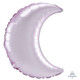 A pastel pink crescent moon shaped foil balloon