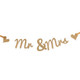 Gold Glitter Mr and Mrs Banner - 70cm (1)